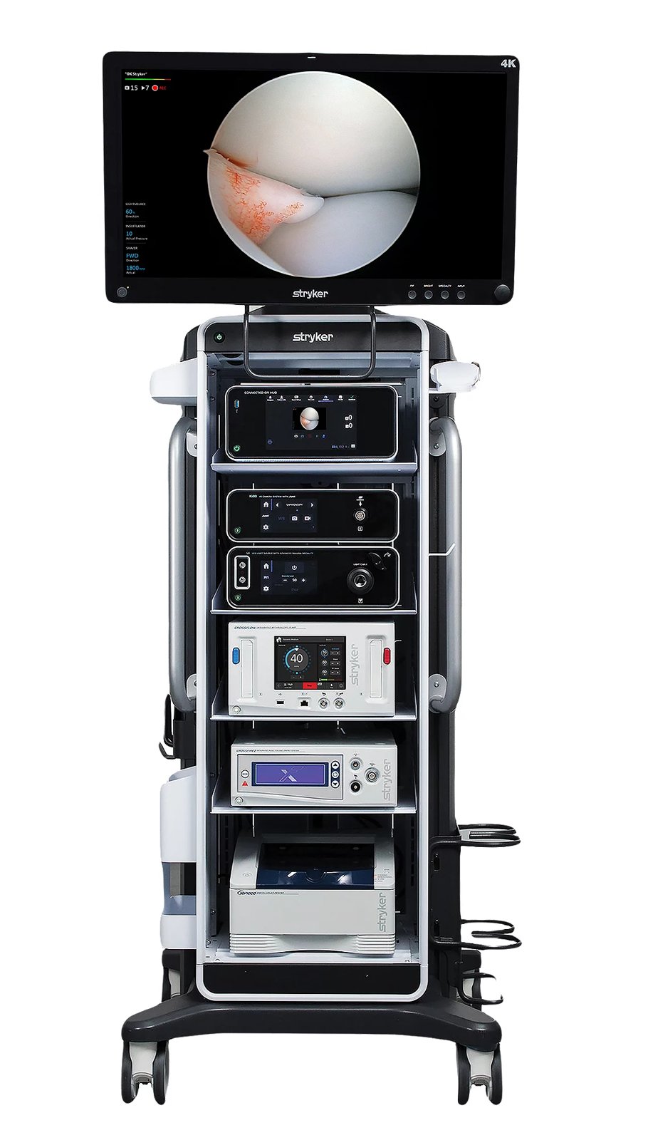 Refurbished endoscopy tower with monitor and camera control unit